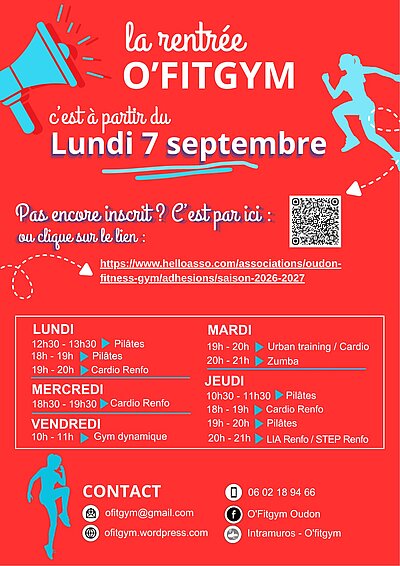 📢LA RENTRÉE O’FITGYM, C’EST LUNDI !🎉🏃♀️
