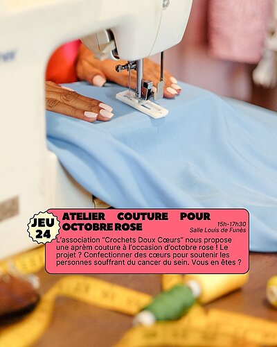 Atelier couture de "Crochet Doux Coeurs"