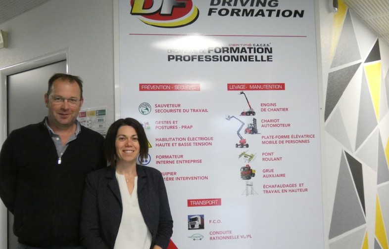 Adeline et Sébastien Branchereau, gérants du centre Driving Formation