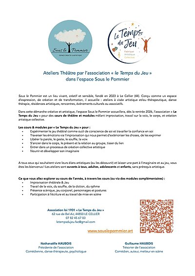 Cours de Théâtre - Rentrée groupe enfants 7 à 11 ans