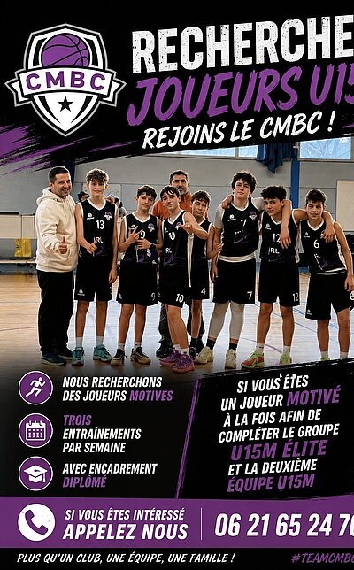 Le CMBC recherche des joueurs U15 M